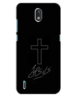 Чехол для Nokia 1.3 с картинкой «Графический крест Jesus»