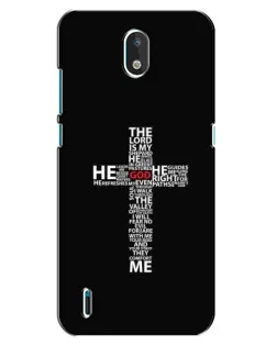 Чехол для Nokia 1.3 с картинкой «Текстовый крест»