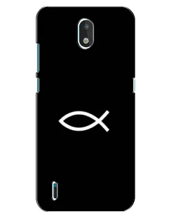 Чехол для Nokia 1.3 с картинкой «Символ рыбы Jesus»