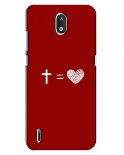 Чехол для Nokia 1.3 с картинкой «Уравнение любви»