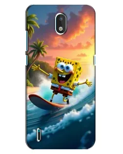 Чехол для Nokia 1.3 с картинкой «Губка Боб серфингист»