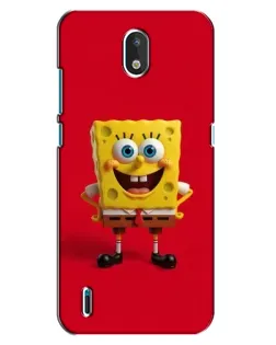 Чехол для Nokia 1.3 с картинкой «Спанч Боб на красном»