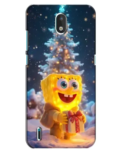 Чехол для Nokia 1.3 с картинкой «Рождественский Спанч Боб»