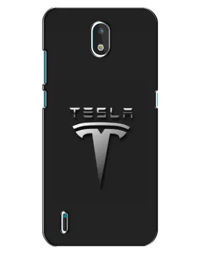Чехол для Nokia 1.3 с картинкой «Стальной логотип Tesla»