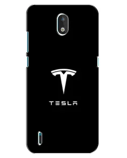 Чехол для Nokia 1.3 с картинкой «Tesla White Logo»