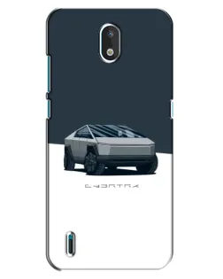 Чехол для Nokia 1.3 с картинкой «Серебристый Cybertruck Tesla»