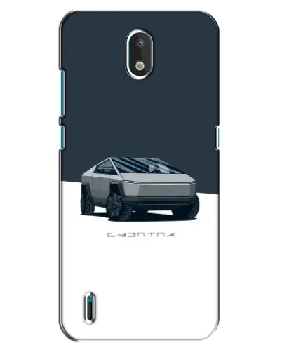 Чехол для Nokia 1.3 с картинкой «Серебристый Cybertruck Tesla»