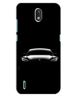 Чехол для Nokia 1.3 с картинкой «Фары Tesla Night»