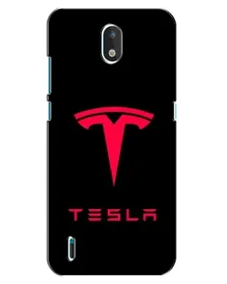 Чехол для Nokia 1.3 с картинкой «Tesla Red Logo»