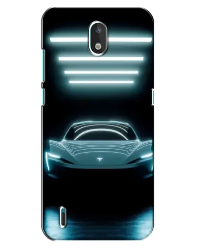 Чехол для Nokia 1.3 с картинкой «Tesla в неоне»