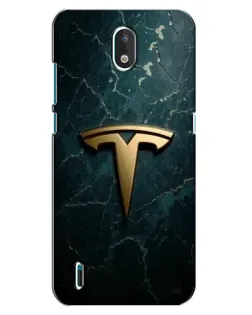 Чехол для Nokia 1.3 с картинкой «Мраморная Tesla Gold»