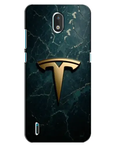 Чехол для Nokia 1.3 с картинкой «Мраморная Tesla Gold»