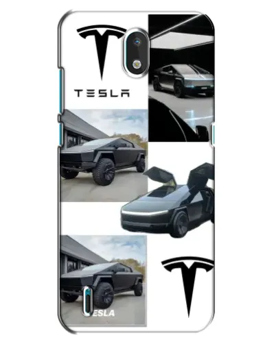 Чехол для Nokia 1.3 с картинкой «Коллаж Cybertruck Tesla»