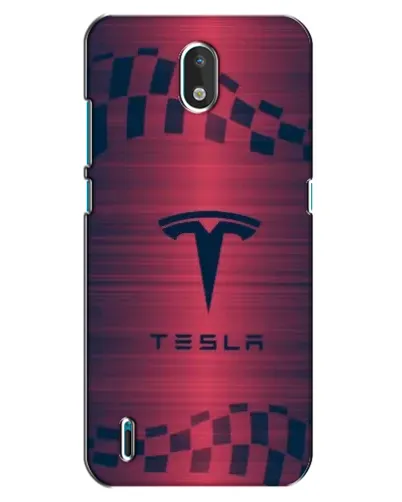 Чехол для Nokia 1.3 с картинкой «Тесла красный карбон»