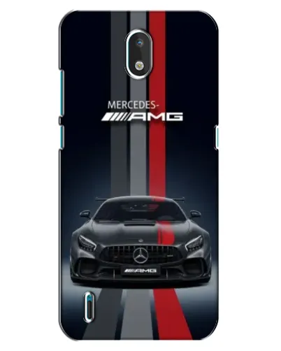Чехол для Nokia 1.3 с картинкой «Mercedes — белый карбон»