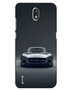 Чехол для Nokia 1.3 с картинкой «Mercedes на черном»