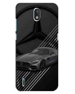 Чехол для Nokia 1.3 с картинкой «Mercedes AMG — графика»