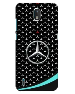 Чехол для Nokia 1.3 с картинкой «Mercedes — бирюзовый акцент»
