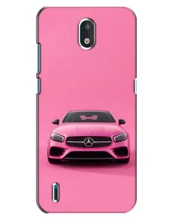 Чехол для Nokia 1.3 с картинкой «Розовый Mercedes AMG»