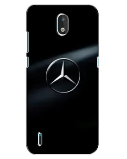Чехол для Nokia 1.3 с картинкой «Mercedes на металле»