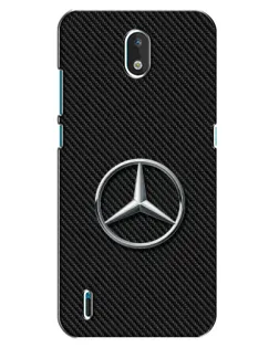 Чехол для Nokia 1.3 с картинкой «Карбоновый Mercedes стиль»