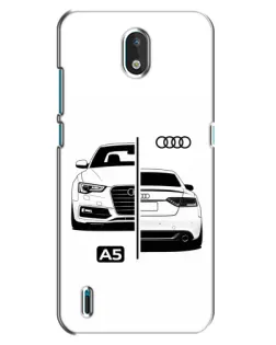 Чехол для Nokia 1.3 с картинкой «Audi — контрастный дизайн»
