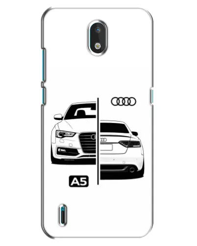 Чехол для Nokia 1.3 с картинкой «Audi — контрастный дизайн»