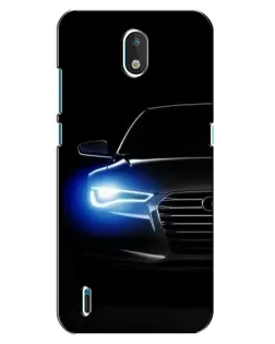 Чехол для Nokia 1.3 с картинкой «Неоновый взгляд Audi»