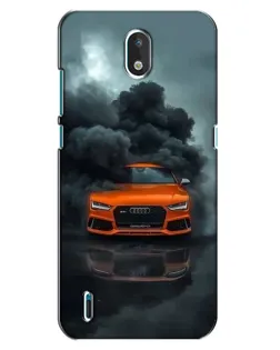 Чехол для Nokia 1.3 с картинкой «Audi в облаках дыма»