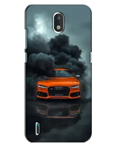 Чехол для Nokia 1.3 с картинкой «Audi в облаках дыма»