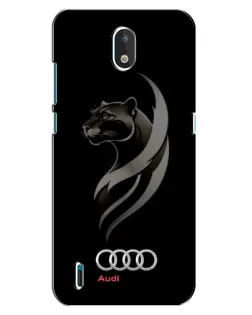 Чехол для Nokia 1.3 с картинкой «Графика — пантера и Audi»