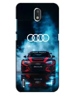 Чехол для Nokia 1.3 с картинкой «Audi Sport — неон»