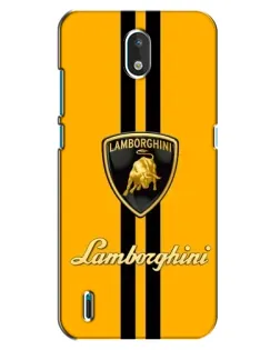 Чехол для Nokia 1.3 с картинкой «Lamborghini Stripe желтый»