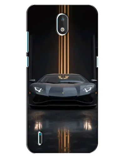 Чехол для Nokia 1.3 с картинкой «Lamborghini золотые линии»