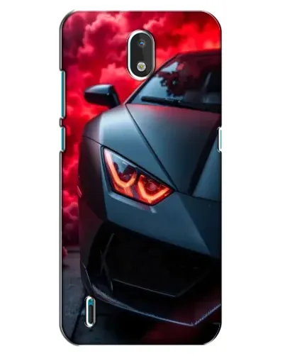 Чехол для Nokia 1.3 с картинкой «Lamborghini красное сияние»