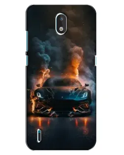 Чехол для Nokia 1.3 с картинкой «Lamborghini дымная эстетика»