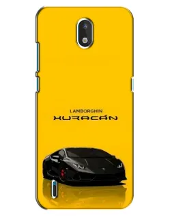 Чехол для Nokia 1.3 с картинкой «Lamborghini Huracan черный»