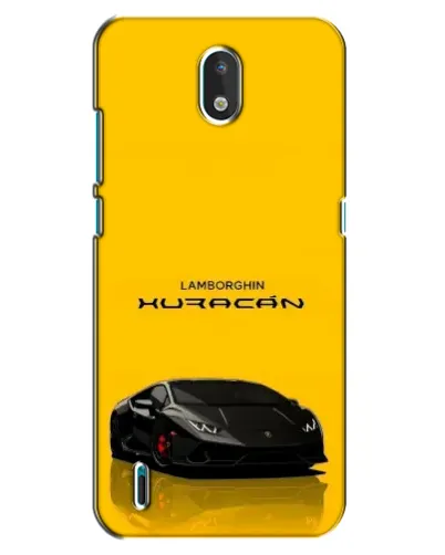 Чехол для Nokia 1.3 с картинкой «Lamborghini Huracan черный»