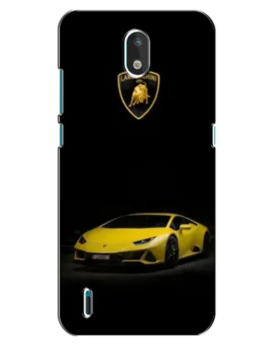 Чехол для Nokia 1.3 с картинкой «Lamborghini желтый акцент»