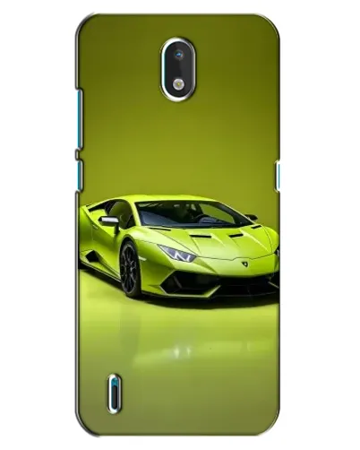 Чехол для Nokia 1.3 с картинкой «Салатовый Lamborghini Huracan»