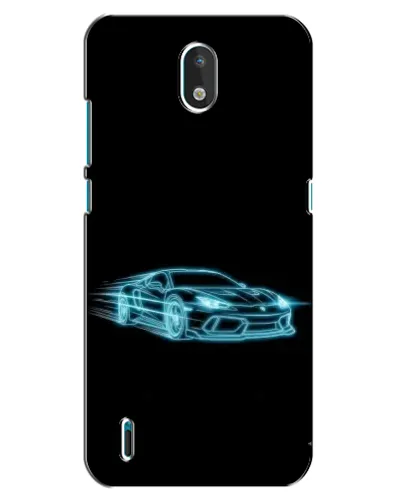 Чехол для Nokia 1.3 с картинкой «Неоновый контур Lamborghini»