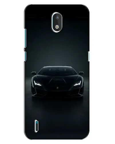 Чехол для Nokia 1.3 с картинкой «Черный Lamborghini Aventador»
