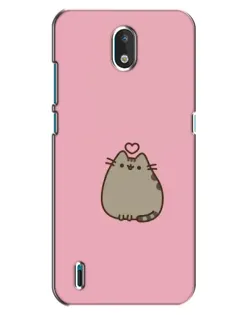 Чехол для Nokia 1.3 с картинкой «Pusheen сердце»