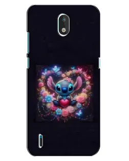 Чехол для Nokia 1.3 с картинкой «Stitch в цветах»