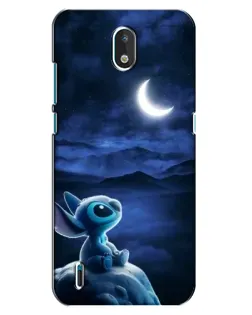 Чехол для Nokia 1.3 с картинкой «Лунная ночь Стича»
