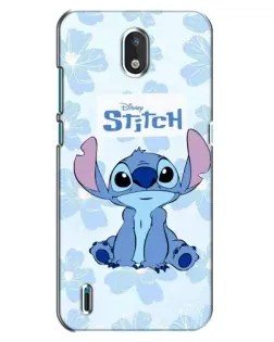 Чехол для Nokia 1.3 с картинкой «Stitch среди цветов»