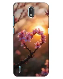 Чохол для Nokia 1.3 з картинкою «Рожевий цвіт сердечко на тлі заходу» Чохол для Nokia 1.3 з картинкою «Рожевий цвіт сердечко на тлі заходу»