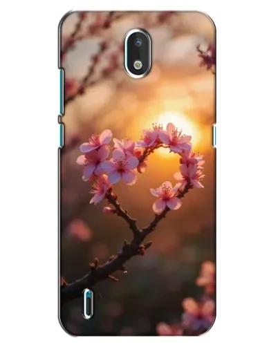 Чохол для Nokia 1.3 з картинкою «Рожевий цвіт сердечко на тлі заходу» Чохол для Nokia 1.3 з картинкою «Рожевий цвіт сердечко на тлі заходу»
