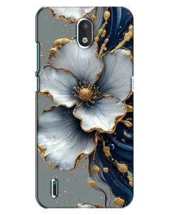 Чохол для Nokia 1.3 з картинкою «Біла квітка та золотий флюїд» Чохол для Nokia 1.3 з картинкою «Біла квітка та золотий флюїд»