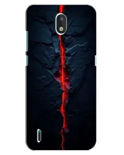 Чехол для Nokia 1.3 с картинкой «Kрасная лавовая трещина»